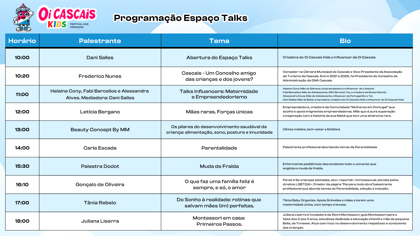 Espaço Talks Sábado Espaço Talks Sábado